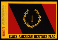 Sticker. Black American Heritage Flag