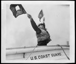 [Untitled photo shows: Coast Guardsman from the Pea Island Naval Station near Norfolk]