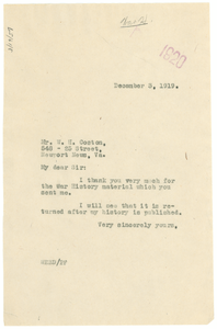 Letter from W. E. B. Du Bois to William Hilary Coston