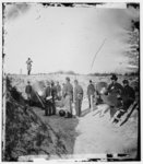 [Morris Island, S.C. Federal mortars aimed at Fort Sumter, with crews]