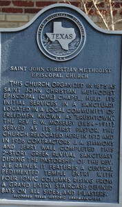 Texas Historical Commission Marker: Saint John Christian Methodist Episcopal Church