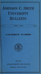 Johnson C. Smith University Bulletin [1940]