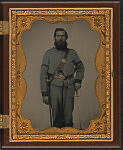 [Private Mathew Canning of Co. K, 149th Pennsylvania Infantry Regiment and Veteran Reserve Corps in uniform with revolver and sword]