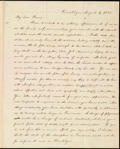 Letter from William Lloyd Garrison, Brooklyn, [Conn.], to Henry Egbert Benson, August 4, 1836