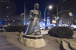 Harriet Tubman Memorial Plaza, view north from W. 122nd St. at Frederick Douglass Blvd., Harlem, 2016