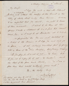 Letter from Samuel May, Jr., to Francis Jackson, 2d March [1846]