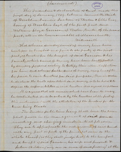 Letter from Samuel Philbrick, [Boston, Massachusetts], to William Lloyd Garrison, 1849 January 1