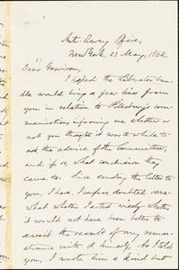 Letter from Oliver Johnson, New York, [N.Y.], to William Lloyd Garrison, 23 May, 1862