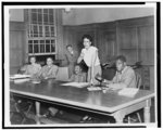 Ruby Hurley, Youth Secretary, NAACP, in a dramatic moment giving instructions to the delegates