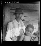 [Untitled photo, possibly related to: Old Negro farmer and his grandson, near Greensboro, Alabama]