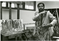 Oscar Walters in his studio