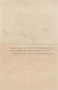 Letters written by J.G. Deupree