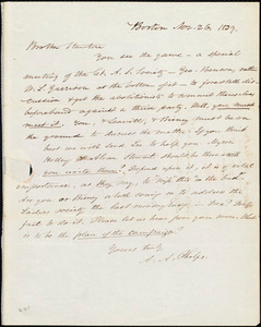 Letter from Amos Augustus Phelps, Boston, to Henry Brewster Stanton and Joshua Leavitt, Nov. 26. 1839