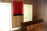 Christ Temple AME Zion Church: interior with church banner