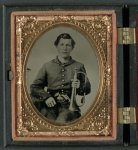 [Unidentified soldier in Union uniform with bugle and pistol]