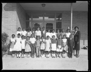 Students in Front of School