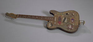 Voodoo Guitar "Marie" made by Don Moser with debris from Hurricane Katrina