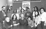 Tuskegee Airman with Larkin High School students