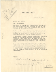 Memorandum from William Pickens to James Weldon Johnson