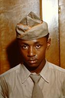 Serviceman with garrison cap