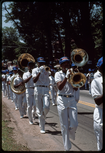 Atlanta, Georgia: 1988 West End Festival. Marching band in parade