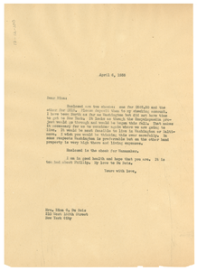 Letter from W. E. B. Du Bois to Nina Du Bois