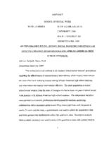 An exploratory study: school social workers' perceptions of effective truancy interventions for African American high school students, 2009