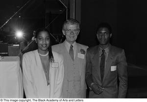 Photograph of Regina Hooks, Jack Evans, and Kevin Hooks posing for the camera