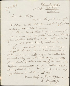 Letter from Elizur Wright, New York, to Amos Augustus Phelps, 1836 Feb[ruary] 7