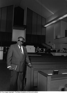 Rev. J. Lee Foster portrait taken inside of church