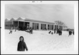 Playing in the Snow at Harrison Elementary School