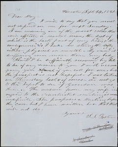 Letter from Stephen Symonds Foster, Worcester, [Massachusetts], to Samuel May, 1851 Sept[ember] 24