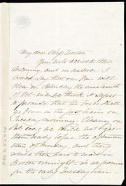 Letter to] My dear Miss Weston [manuscript