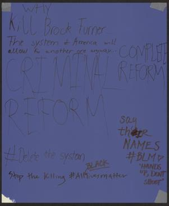 Blue "Criminal Reform, Complete Reform" poster