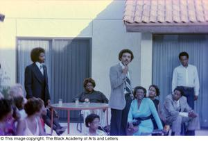 Photograph of Bob Ray Sanders, Curtis King and Eyvern Edwards