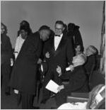 Martin Luther King, Jr. at his Nobel Peace Prize recognition dinner, National Conference of Christians and Jews, Dinkier Plaza Hotel, Atlanta, Georgia, January 27, 1965