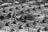 Aerial view of Brown Chapel AME Church and the George Washington Carver Homes neighborhood of Selma, Alabama.