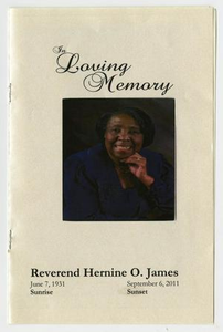 Funeral Program for Hernine O. James, September 15, 2011