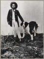 Prize fighter Black Prince and dog Banko, ca. 1898