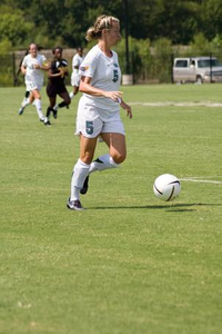 Jacy Wicker dribbling soccer ball