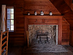 Cabin interior at Bennett Place, also known as Bennett Farm, a North Carolina Historic Site in Durham County