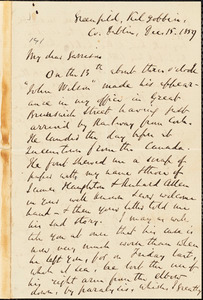 Letter from Richard Davis Webb, Greenfield, Kilgobbin, Co[unty] Dublin, [Ireland], to William Lloyd Garrison, 1859 Dec[ember] 15