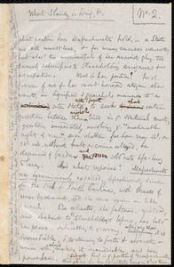 Notes by Samuel May: "What Slavery is doing, No. 2."