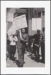 [Demonstrators carrying picket signs asking for an end to S.U.P.'s racism, San Francisco, California]