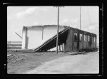 [Lydda airport building burned in an attack on the night of October 15-16, 1937 during the Arab rebellion]