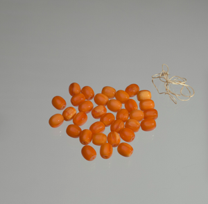 Collection of small amber beads