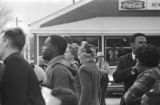 Civil rights marchers on the south side of the Edmund Pettus Bridge in Selma, Alabama, on Turnaround Tuesday.