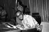 Clifford Laws, a member of Bobby Moore and the Rhythm Aces, playing the organ on stage at the Laicos Club in Montgomery, Alabama.