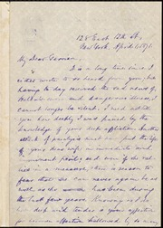 Letter to] My Dear Garrison [manuscript