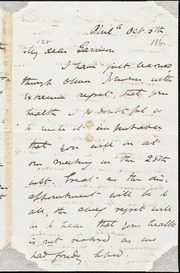 Letter to] My dear Garrison [manuscript